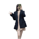 Women Suits Loose Casual Black Blazer