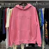 Purple Brand Hoodie Letter Same Color Embroidered Male and Female Couples Wear Hoodie Sweater