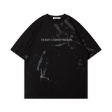 Men T Shirt Oversize Hip Hop Retro Couple Short Sleeve T-shirt