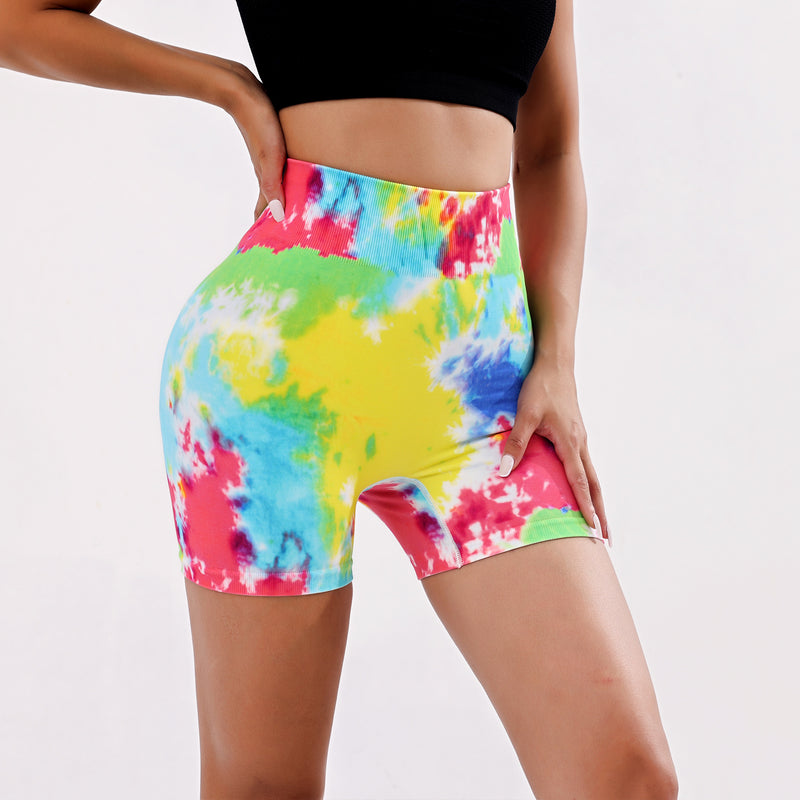Women Yoga Sports Shorts 3D Printed Hip Lifting Yoga Shorts Fitness Sports Pants