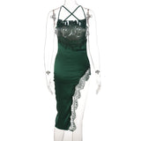 Women Dresses Summer Sexy Backless Slim Fit Lace Sling Dress