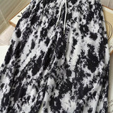 Women Sweatpants Vintage Tie-Dyed Wide-Leg Pants Loose Straight Casual Pants