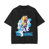 Printed washed old short-sleeved t-shirt