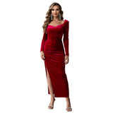 Women Dress Fall/Winter Slim Hip-Wrapped Dress