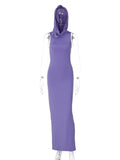 Women Dresses Summer Back Slit Sleeveless Dress