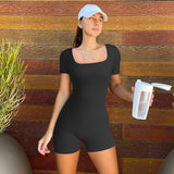 Women Jumpsuit Short-Sleeved Jumpsuit Sports Sexy Jumpsuit