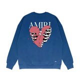 Amiri Long Sleeved Shirt Fashion Brand Crew Sweatshirts round Neck Sweater