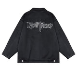 Men Jacket Coat Letter Printed Coat Men's Ins Loose