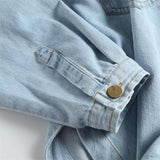 Women Jacket Denim Shirt Women's Spring and Autumn Retro Coat