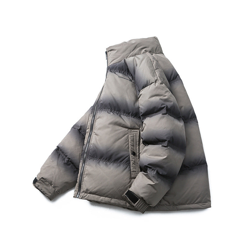 Unisex Winter Cotton Coat Stand-up Collar down Jacket Loose down Jacket