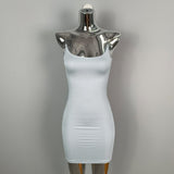 Women Dresses U-Collar Hip Skirt Dress