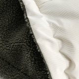 Unisex Winter Cotton Coat Vintage Double-Sided Wear Loose and Warm Pocket Cashmere Cotton-Padded Coat