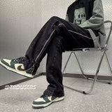 Men Jeans Slim Fit Micro-Pull Cargo Jeans Spring and Autumn Straight-Leg Pants