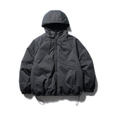 Unisex Winter Cotton Coat Pocket Decorative Hooded down Jacket Retro Warm down Jacket