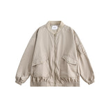Unisex Jacket Autumn Vintage Jacket Men Loose Baseball Collar Coat