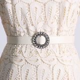 Women Dresses Spring Embroidery Mesh Dress Long Dress (Qymy0409)