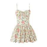 Women Dresses Summer Mini Princess Dress Lace-up Cutout Backless Skirt (Xds0414)