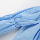 Women Dress Square Collar Puff Sleeve Dress