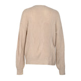 Women Knitted Sweater Fall Solid Color Pullover Sweater