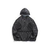 Unisex Jacket Shell Jacket Men's and Women's Loose Hooded Coat Mechanical Style Jacket