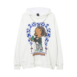 Men Hoodie Graffiti Necklace Hooded Sweater Men's and Women's Hip Hop Hooded Top