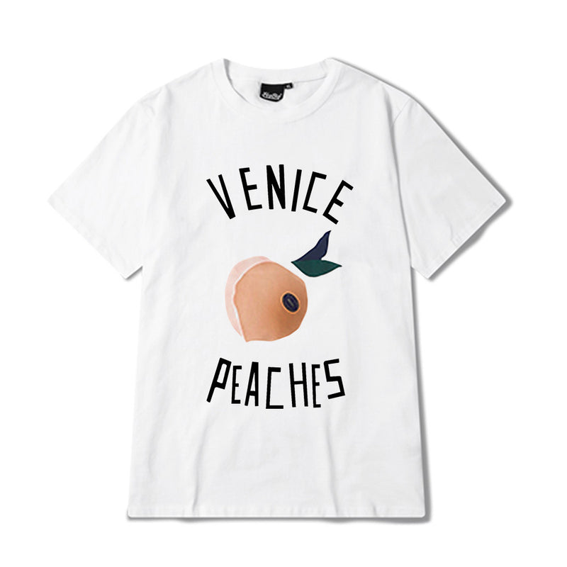 Kpop Fruit Letter Print T Shirt Tops Women Summer