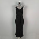 Women Dresses V-neck Skirt with Shoulder Straps Dress Hip Skirt