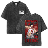 SLAM DUNK washed old cotton t-shirt printed short-sleeved undershirt