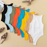 Women Jumpsuit Sexy Cold-Shoulder Sleeveless Jumpsuit