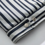 Unisex Winter Cotton Coat Vertical Stripes Collarless Cotton-Padded Clothes Retro Loose Cotton Coat