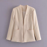 Women Suites Fall Slim Fit Simple Casual Suit Jacket