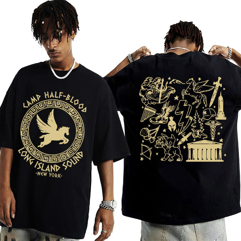 Two-sided Camp Half Blood Comfort Tshirts Percy Jackson