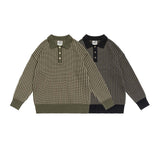 Unisex Sweater Fall Color-Blocking Gradient Striped Sweater