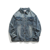 Unisex Shirts Autumn Multi-Pocket Denim Jacket