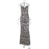 Women Dresses Summer Printed Sexy Backless Dress