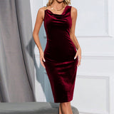 Women Dress Fall/Winter Slim Sheath Sexy Backless Dress Dress