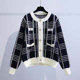 Women Knitwear Loose Knitted Cardigan Autumn and Winter Bow Sweater Coat