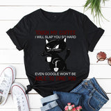 Angry Black Cat T Shirt New Trendy Tee Shirt Touch My Coffee