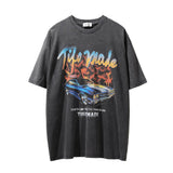 Men's Vintage T-Shirt Short-Sleeved T-shirt Men's Summer Ins Casual Loose