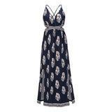 Women Date Dress Summer Sexy Slit Backless Slip Dress