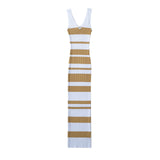 Women Dresses Summer V-neck Knitted Dress Slim Fit Sexy Dress (Xds0414)