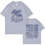 Basgiath War College Fourth Wing Dragon Rider Print Tee Shirt