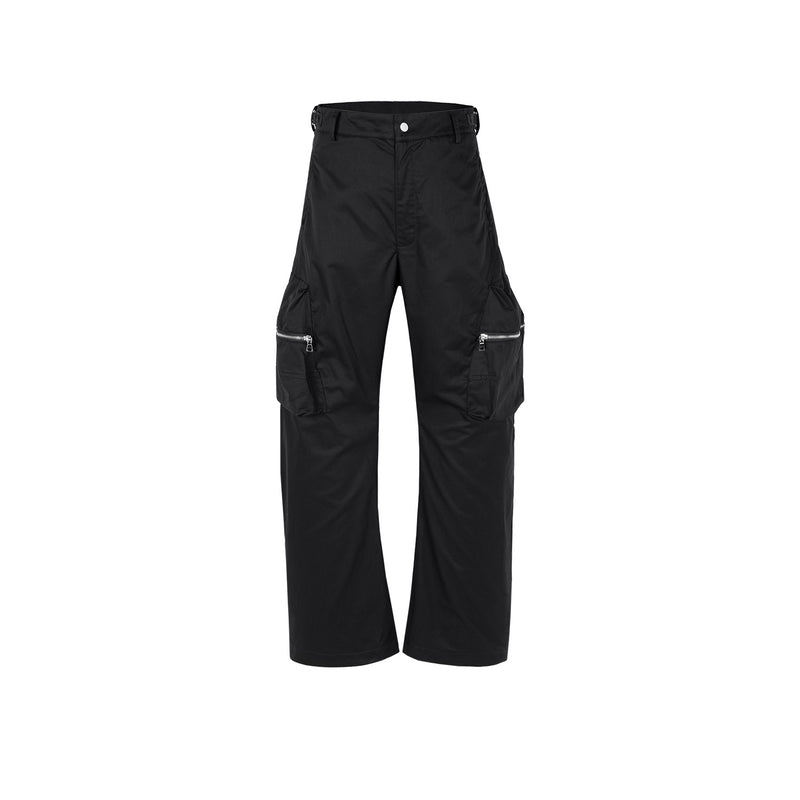 MIJKO Men Vintage Pants MIJKO Casual trousers three-dimensional pocket micro-zipper overalls