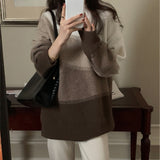Women Knitted Pullover Autumn and Winter Sweater Knitted Crew Neck Top