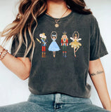 Washed old T-shirt retro animation short sleeve