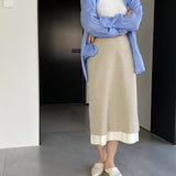 Women Knitted Skirt Autumn and Winter Knitting Skirt