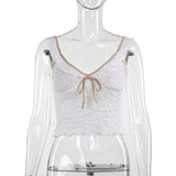 Women Tops Spring Sexy Vest Casual Lace Vest Top
