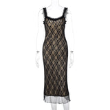 Women Dresses Sexy Lace Bow Suspenders Dress