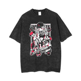 2024Anime Men's T Shirts Gothic Printed T-Shirt Hip Hop