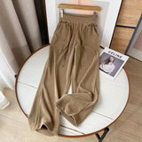 Women Sweatpants Autumn and Winter Straight Casual Pants Loose Wide-Leg Pants